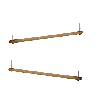 Asta porta pantaloni zigrinata per legno